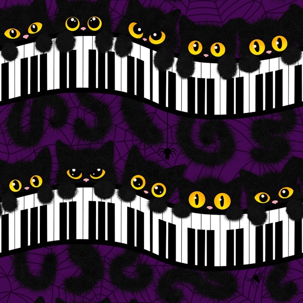 Cute Halloween Black Spooky Cats 1