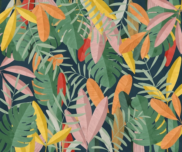 Tropical forest watercolor