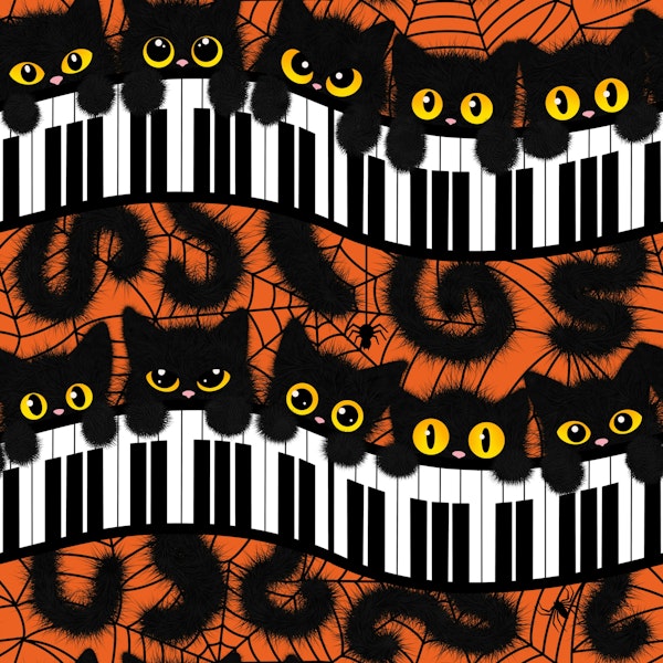 Cute Halloween Black Spooky Cats 2