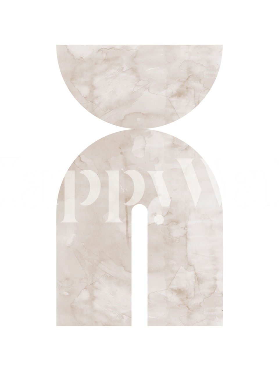 Watercolor Circles 01 tapetti huoneessa