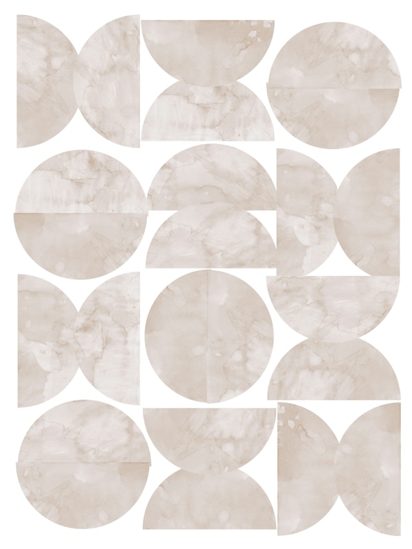 Watercolor circles and semicircles