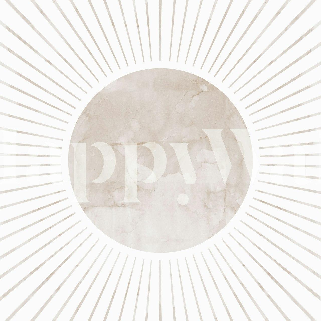 Sunbeams 1 wallpaper displayed in a bright room