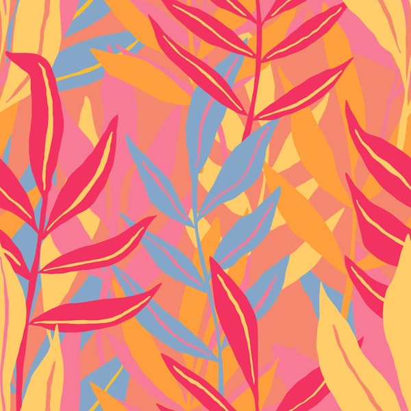 S.S - Colourful jungle leaves