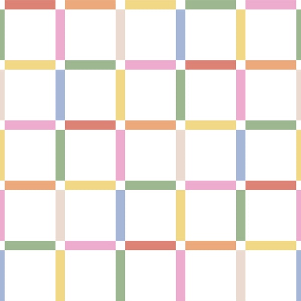 Rainbow coloured grid