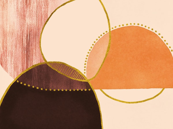 Rounded Abstract Mid Century Boho