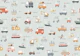 Vehicles alphabet blue