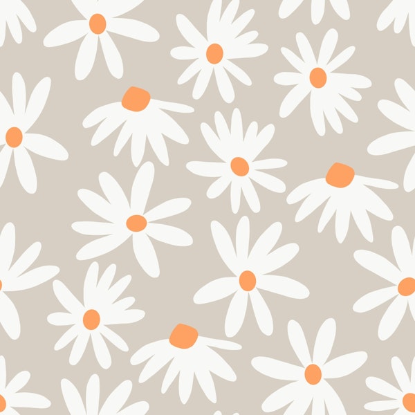 Retro Summer Daisies Pattern 3