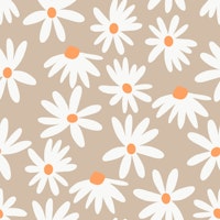 Retro Summer Daisies Pattern 5 wallpaper