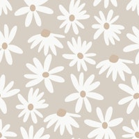 Retro Summer Daisies Pattern 3a wallpaper