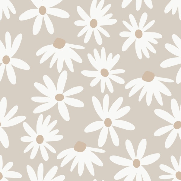 Retro Summer Daisies Pattern 3a