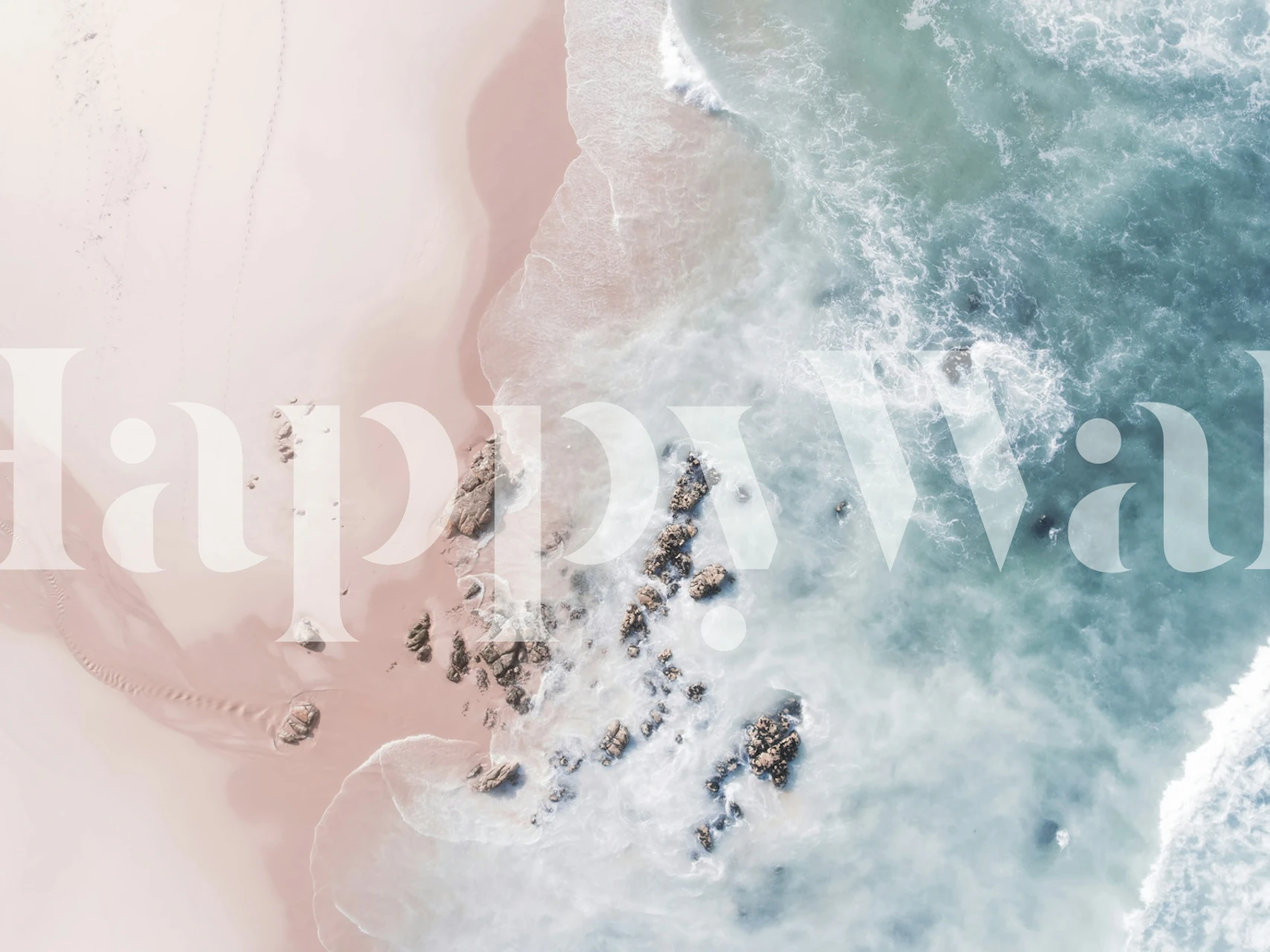 Aerial view of beach and ocean wallpaper