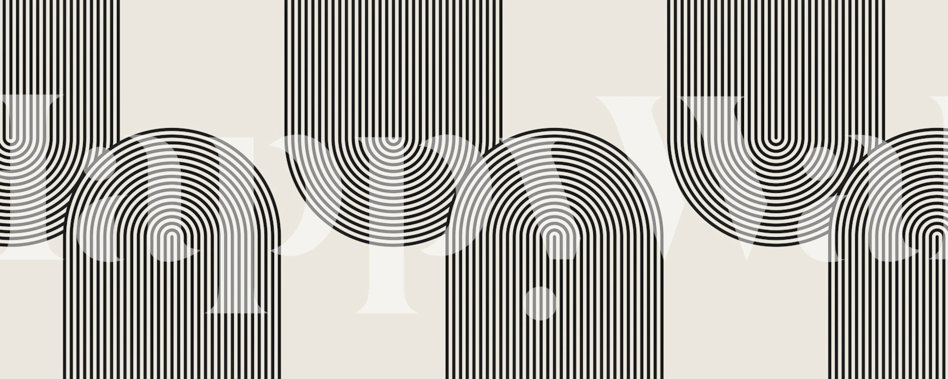 Expressive lines wallpaper in a room