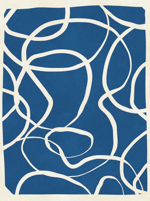 Lines on blue background 2