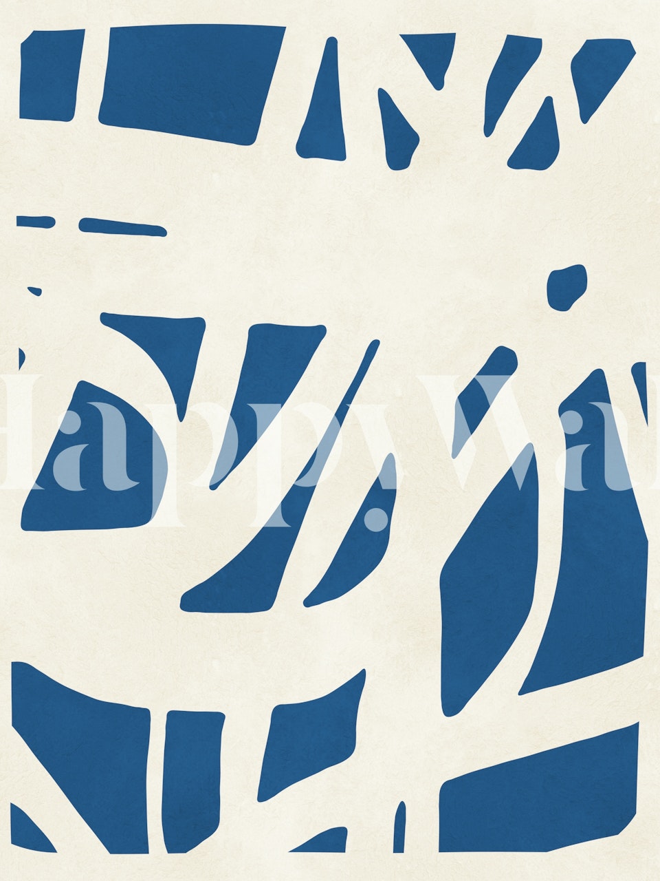 Lines on blue background wallpaper in a room