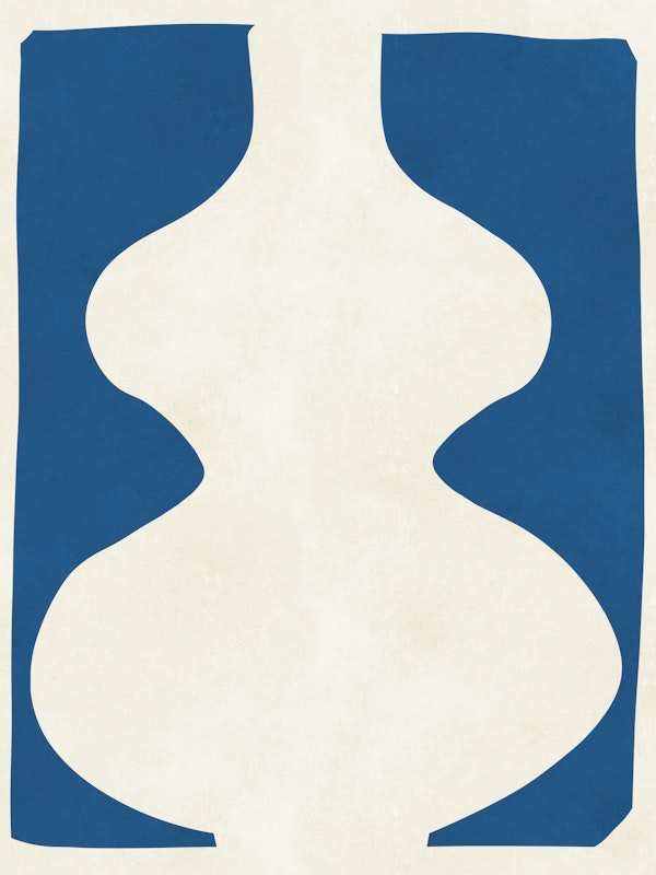 Vase on blue background 1