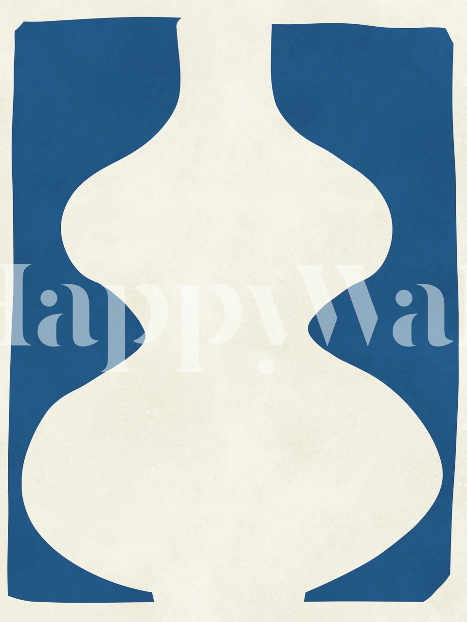 Vase on blue background tapetdesign