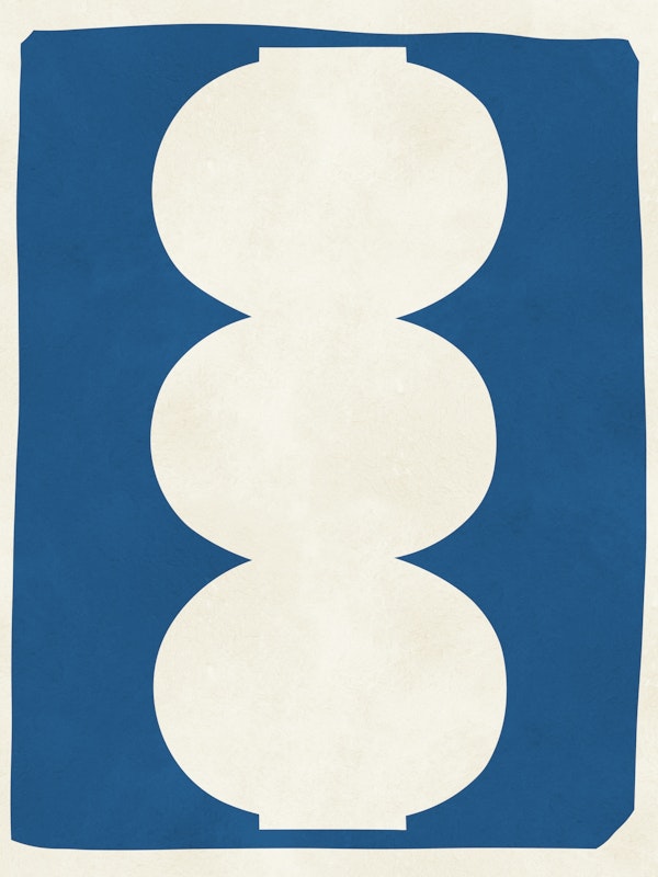 Vase on blue background 2