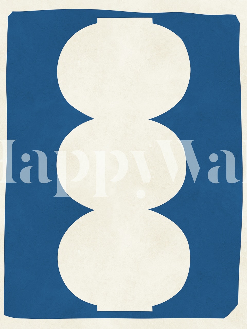 Vase on blue background wallpaper in a room