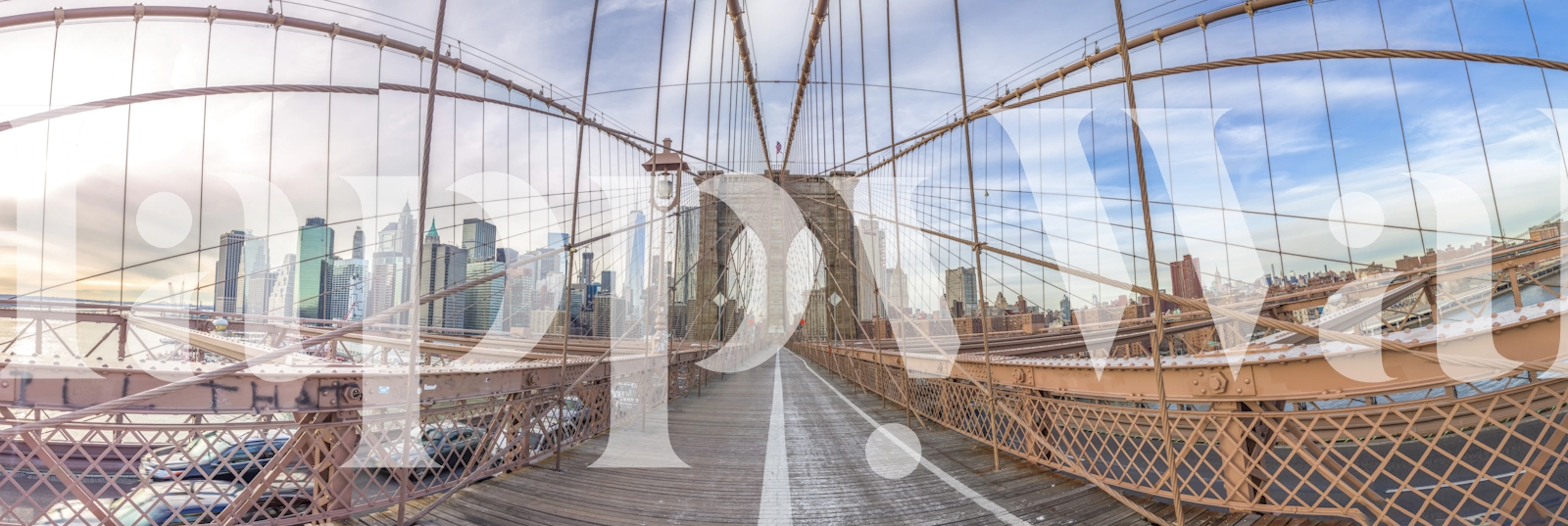 Brooklyn Bridge with skyline view urban wallpaper