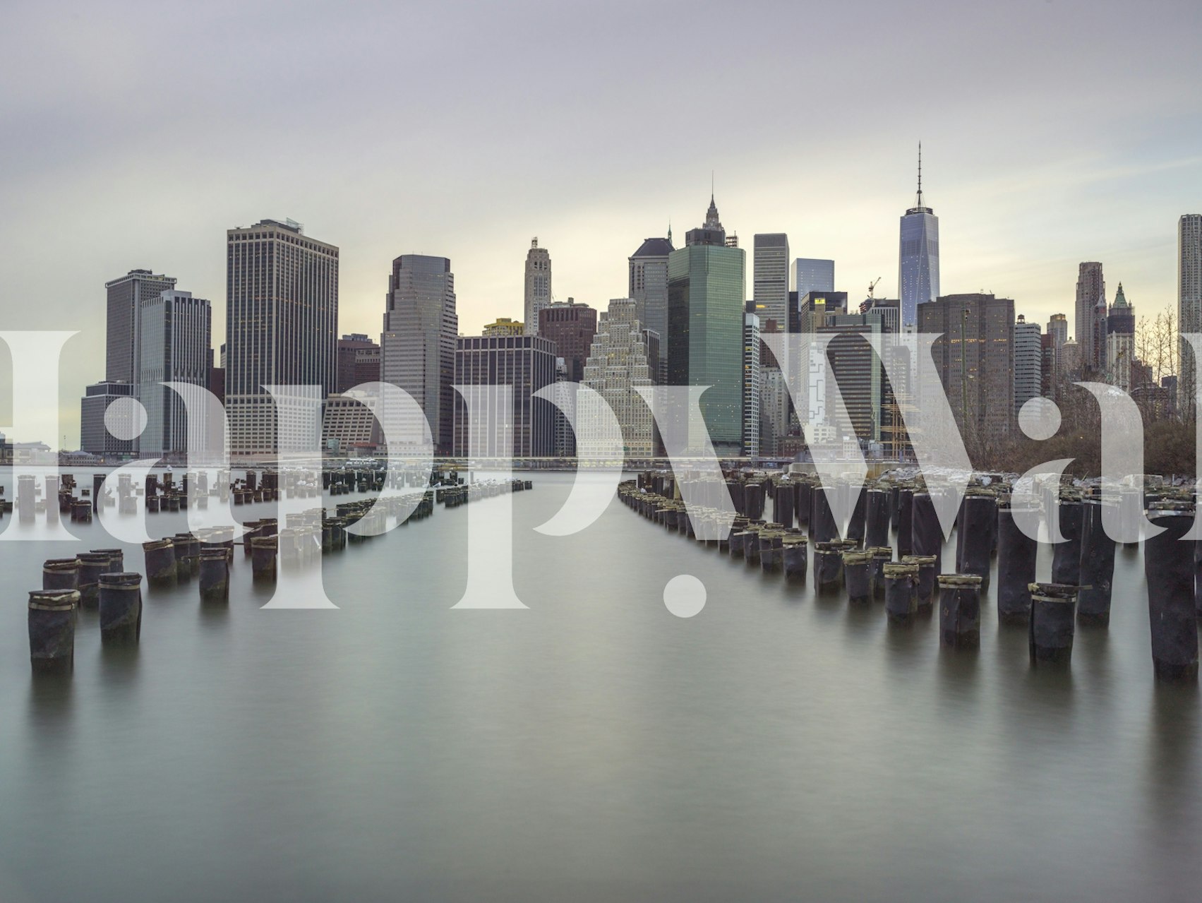 Ταπετσαρία Riverbank Rhythm σε ένα δωμάτιο