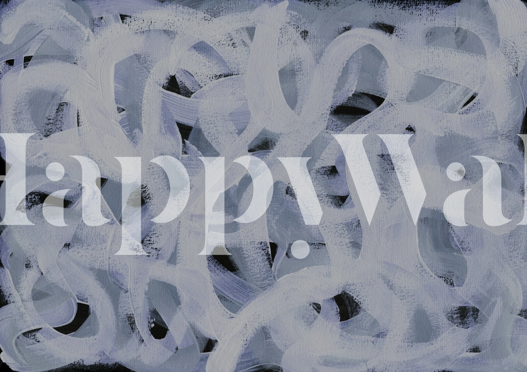 Abstract Brush Strokes Tapete in einem Raum