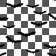 Black Bats on Grey Checkerboard