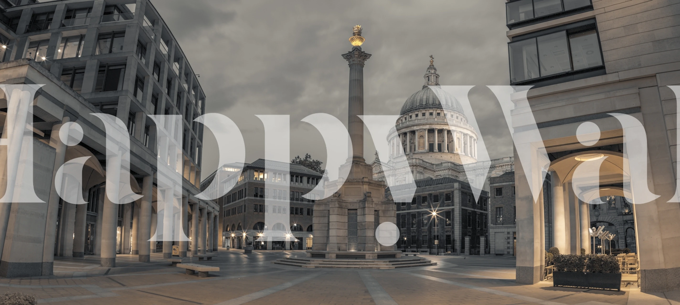 Urban view of Paternoster Square with St. Paul's Cathedral wallpaper