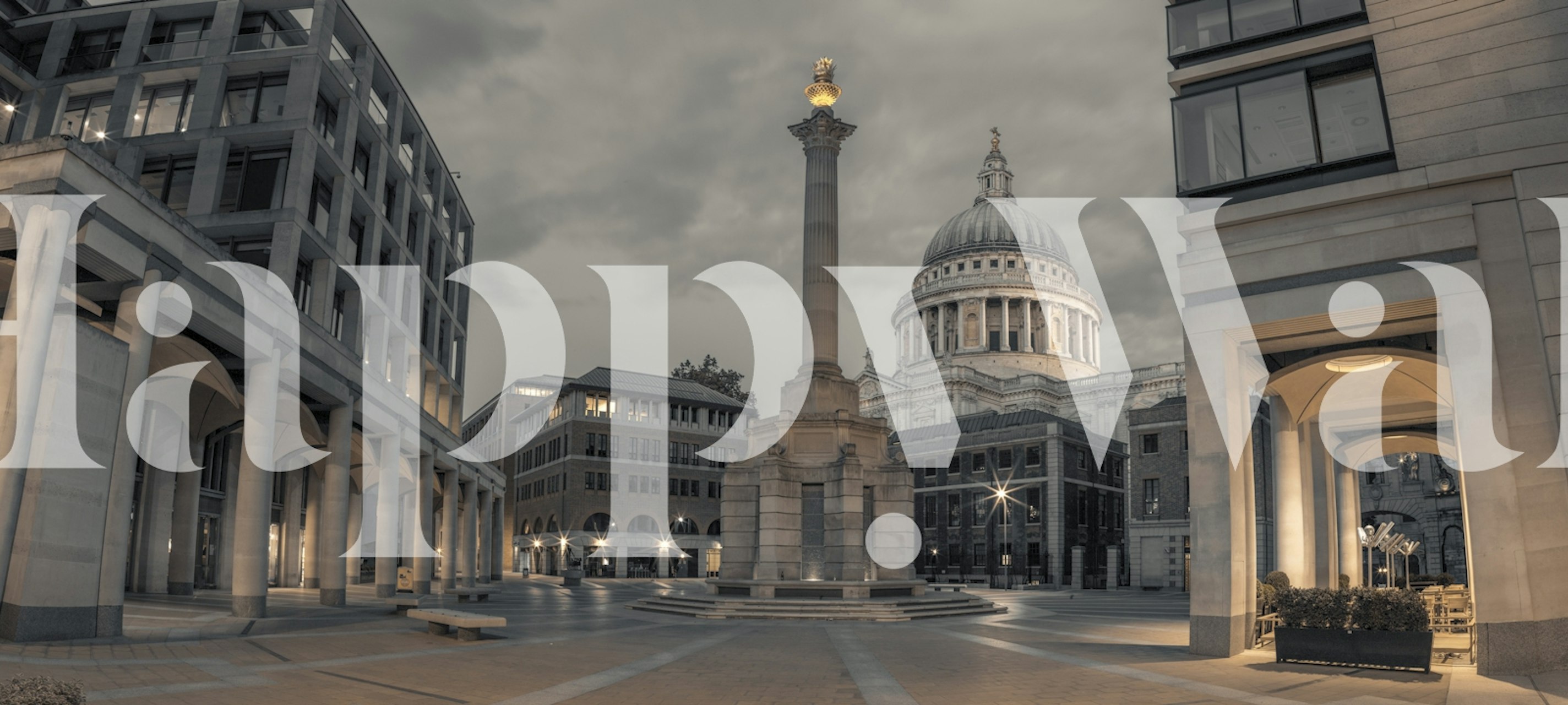 Urban view of Paternoster Square with St. Paul's Cathedral wallpaper