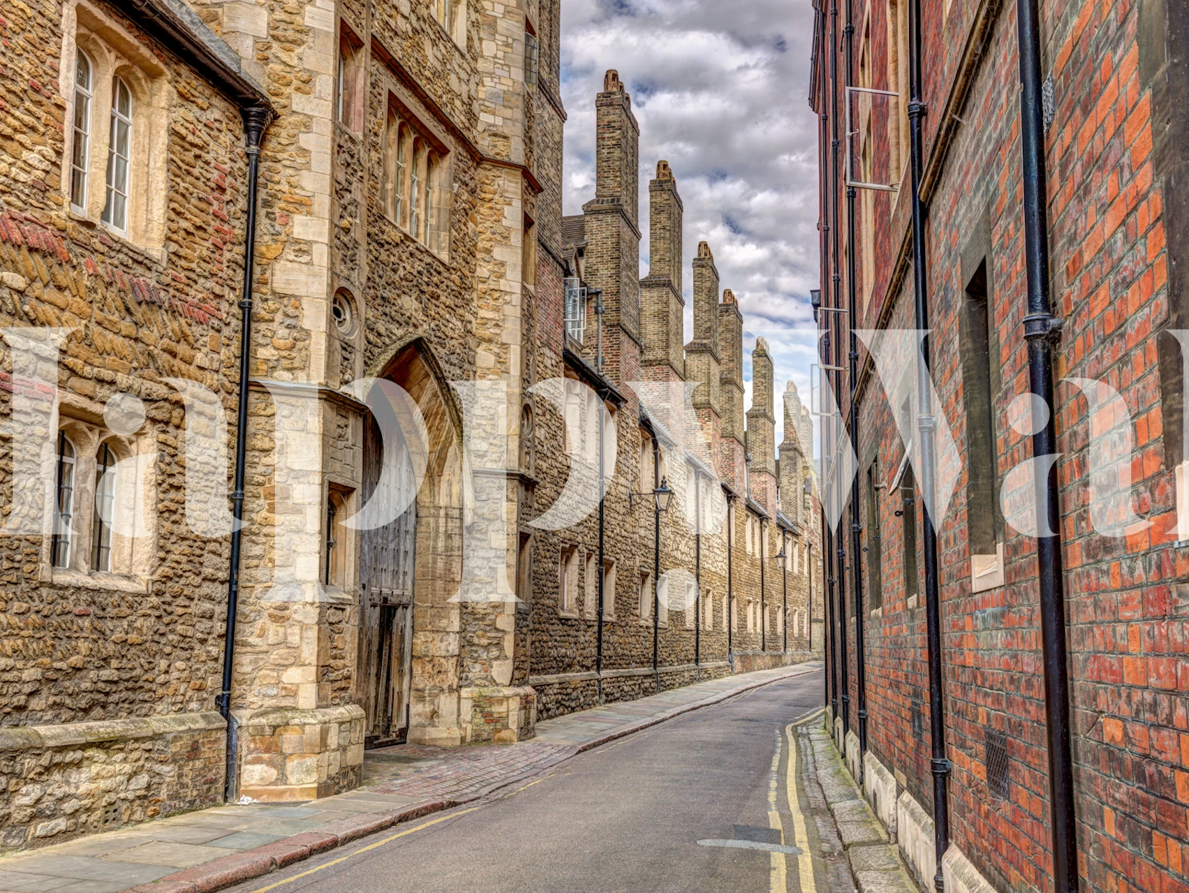 Cambridge Chronicles wallpaper displayed in a room