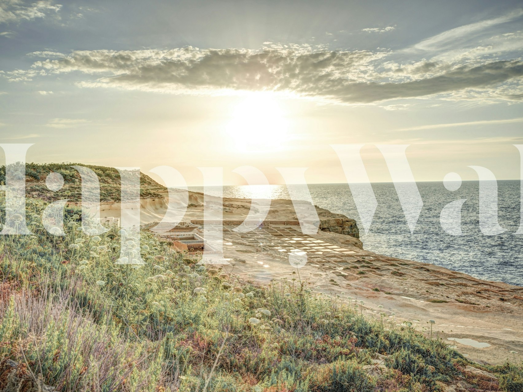 Ταπετσαρία Salt Pans σε δωμάτιο