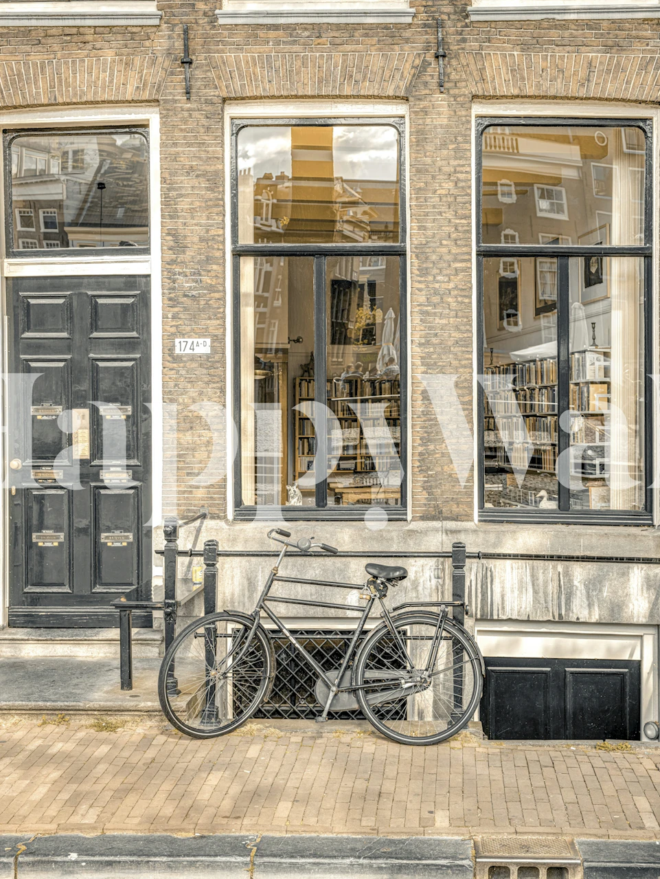 carta da parati Amsterdam Essence che mostra una bici e una finestra
