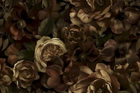 Moody Flower Garden Baroque Opulence Brown tapet