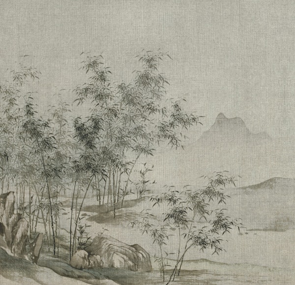 Asian Landscape Watercolor Painting