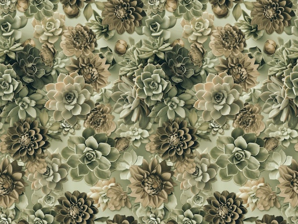 Succulent And Flower Garden Green Wall