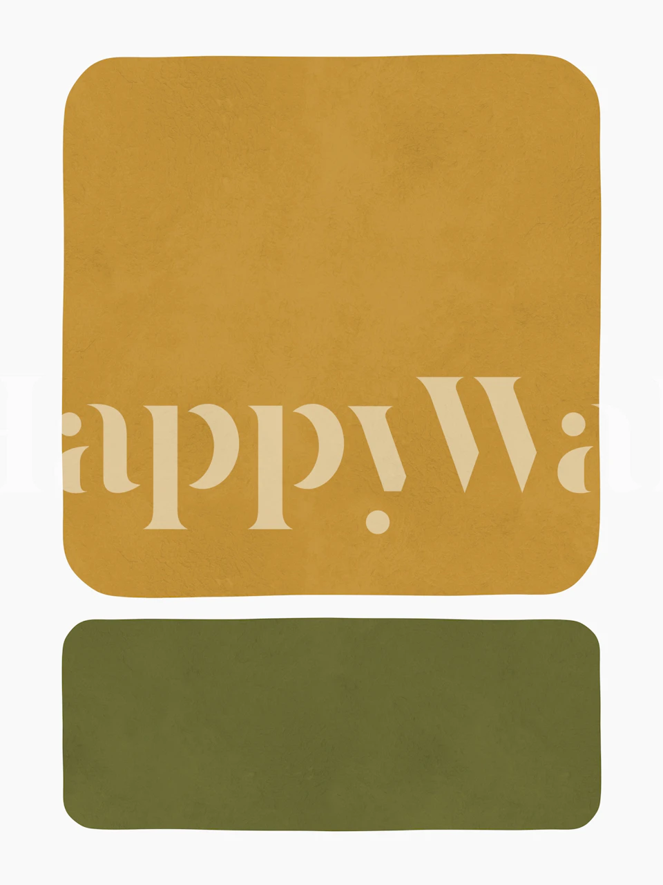 Rectangular green and yellow shapes on a white background wallpaper