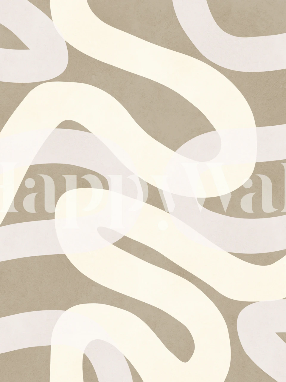Beige abstract lines wallpaper in smooth flowing patterns