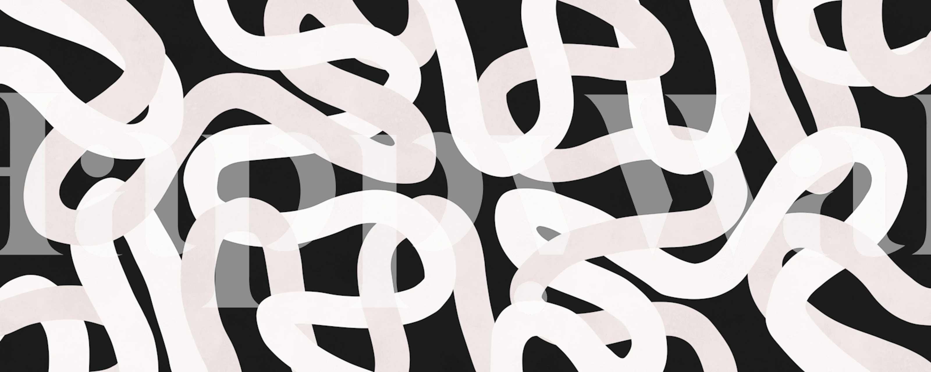 Abstract white lines on a black background wallpaper