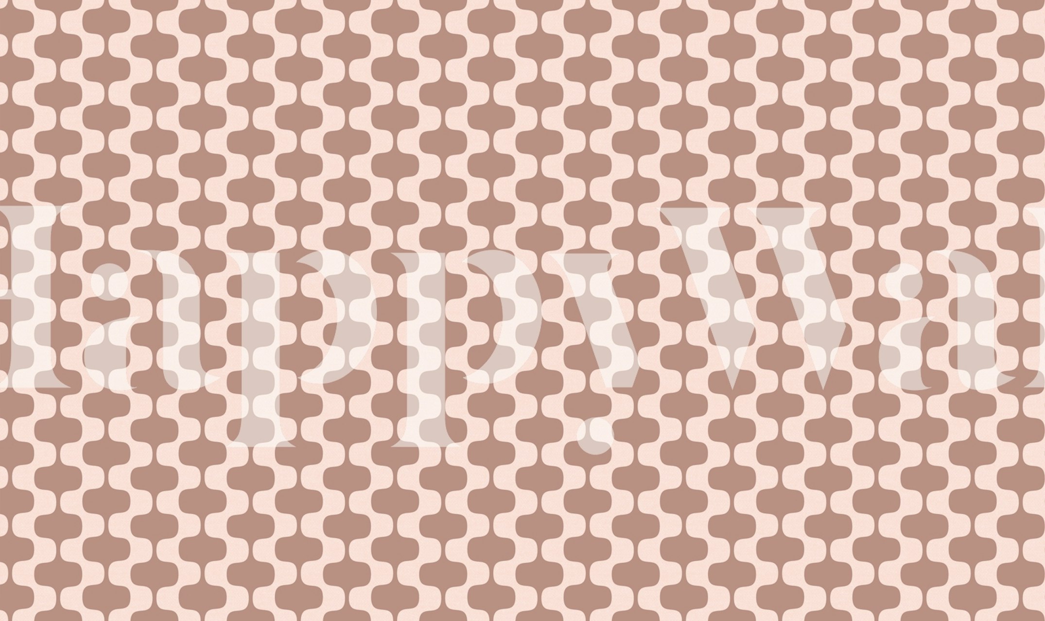 Beige and brown wave stripes wallpaper pattern