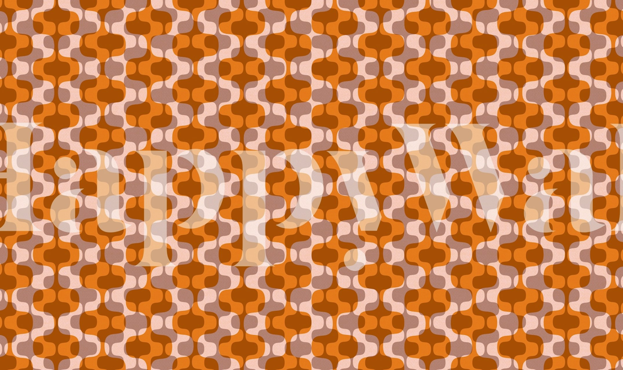 Funky Luxury Wave Stripes wallpaper in a room