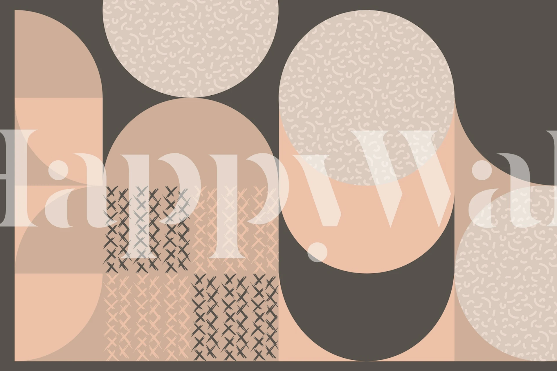 70s retro pattern wallpaper in a room