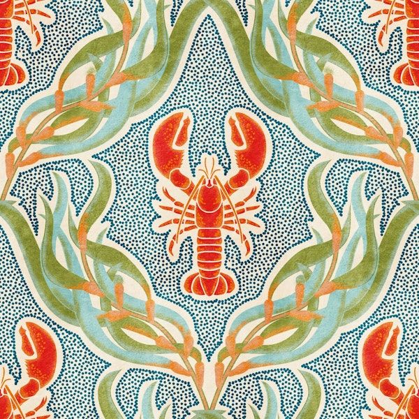 Underwater Habitat- Lobster Damask- Sand