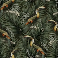 Toucans Lush Tropical Jungle Paradise tapete
