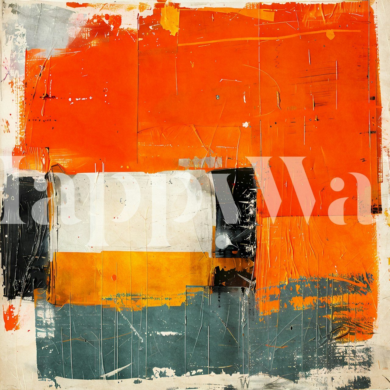 Rustic Geometric 23 wallpaper design in a room