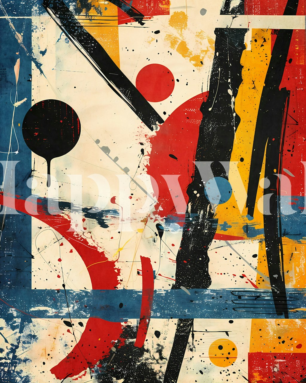 Tapeta o abstrakcyjnym wzorze Rustic Geometric w pomieszczeniu