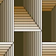 Vintage rectangles geometry large - brown