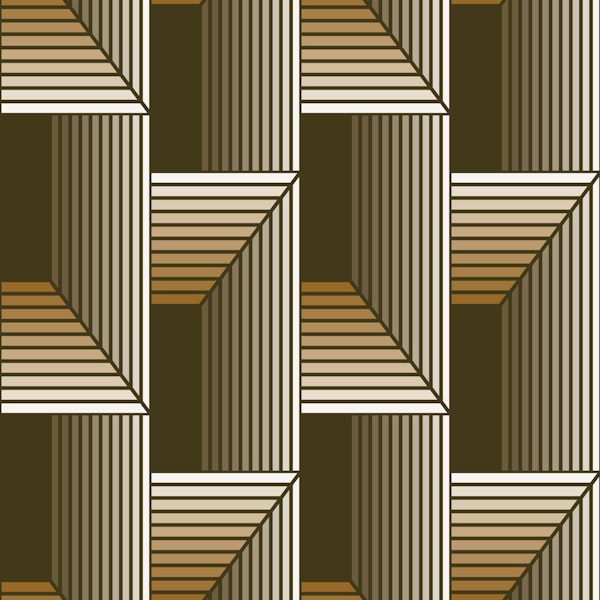 Vintage rectangles geometry medium – brown