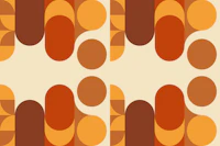 Funky 70s Circles carta da parati