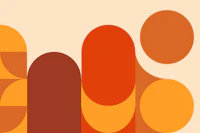 Large Retro Seventies Circles wallpaper