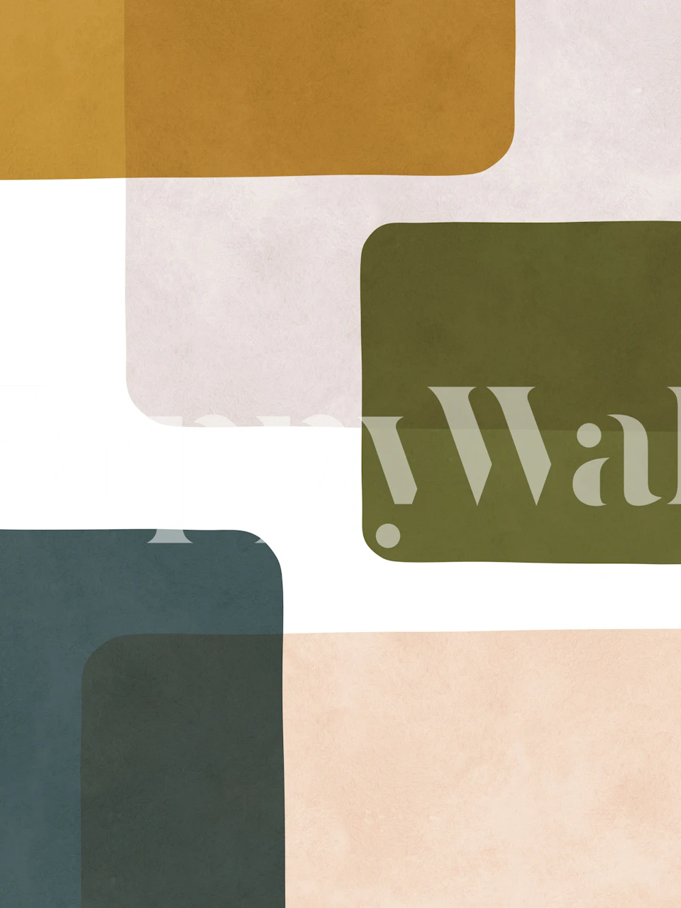 Abstract geometric shapes in earthy tones wallpaper