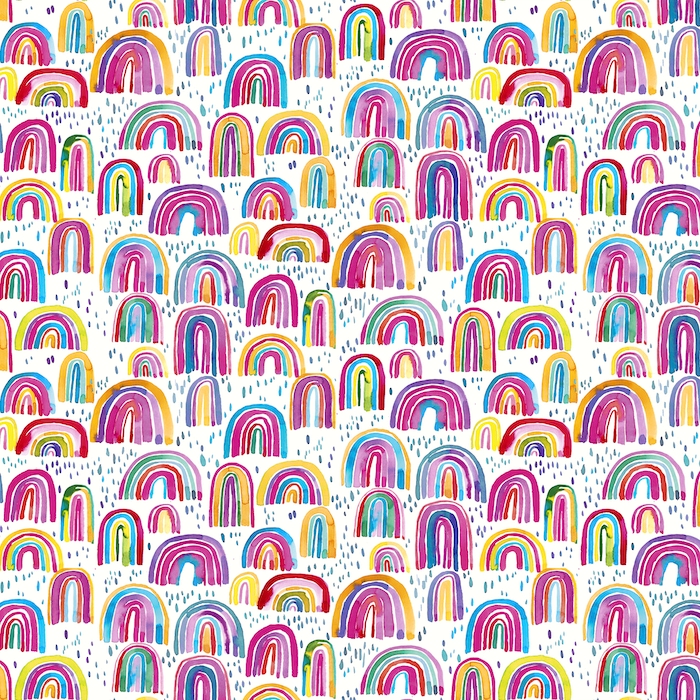 Colorful Watercolor Rainbows Wallpaper - Buy Online | Happywall